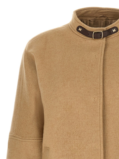 Max Mara Fascia Beige Cashmere Bomber Jacket