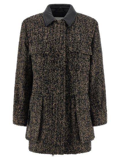 Max Mara Angio Multicolor Saharan Wool Tweed Jacket