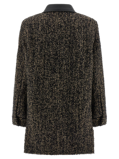Max Mara Angio Multicolor Saharan Wool Tweed Jacket