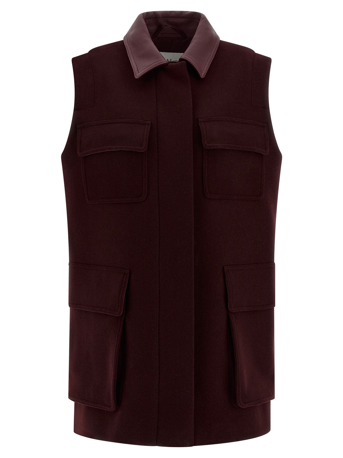 Max Mara Aeroso Bordeaux Wool-Alpaca Vest