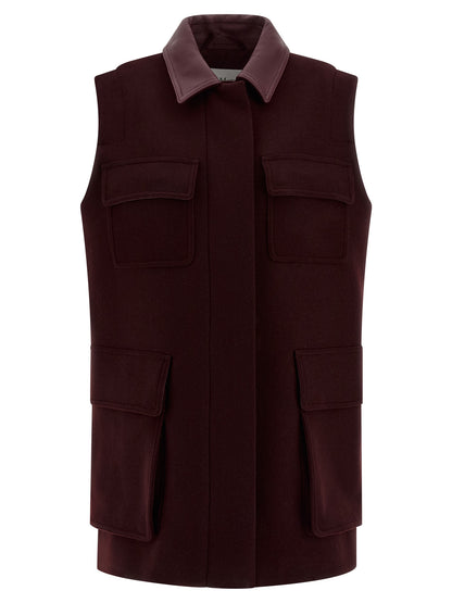 Max Mara Aeroso Bordeaux Wool-Alpaca Vest