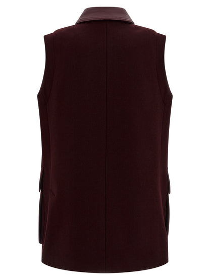 Max Mara Aeroso Bordeaux Wool-Alpaca Vest