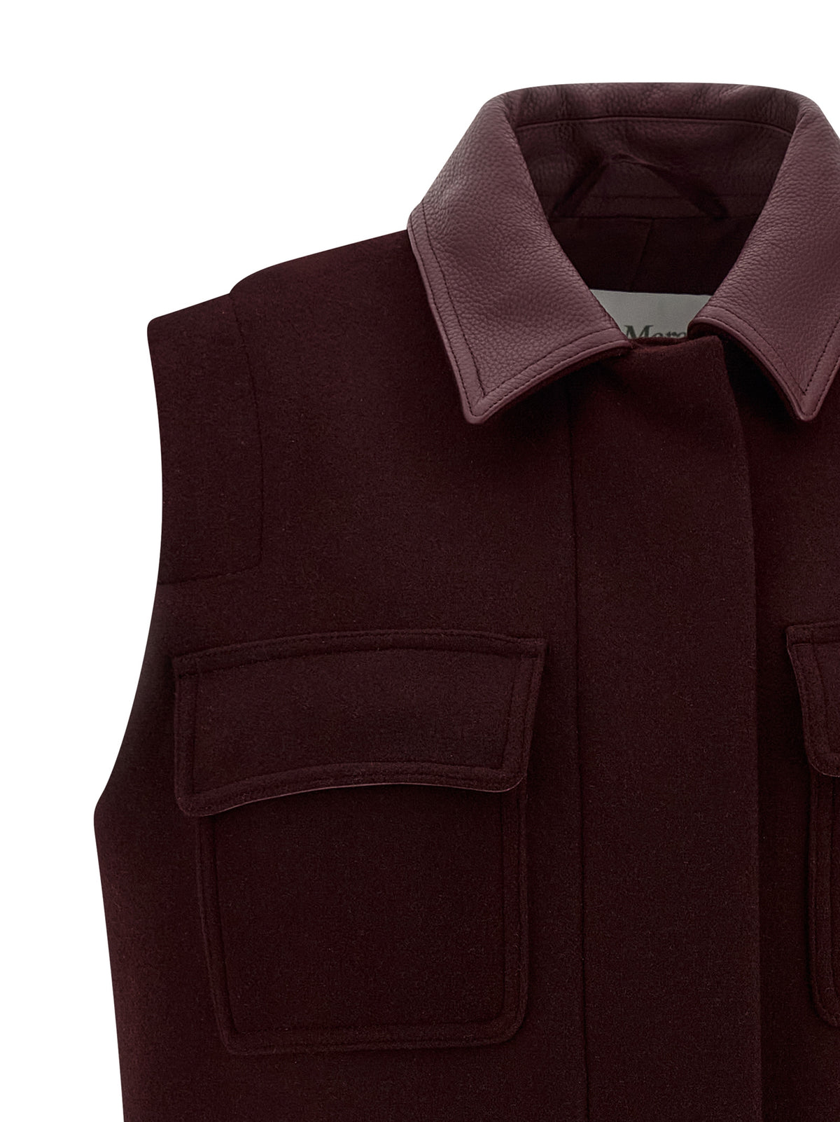 Max Mara Aeroso Bordeaux Wool-Alpaca Vest