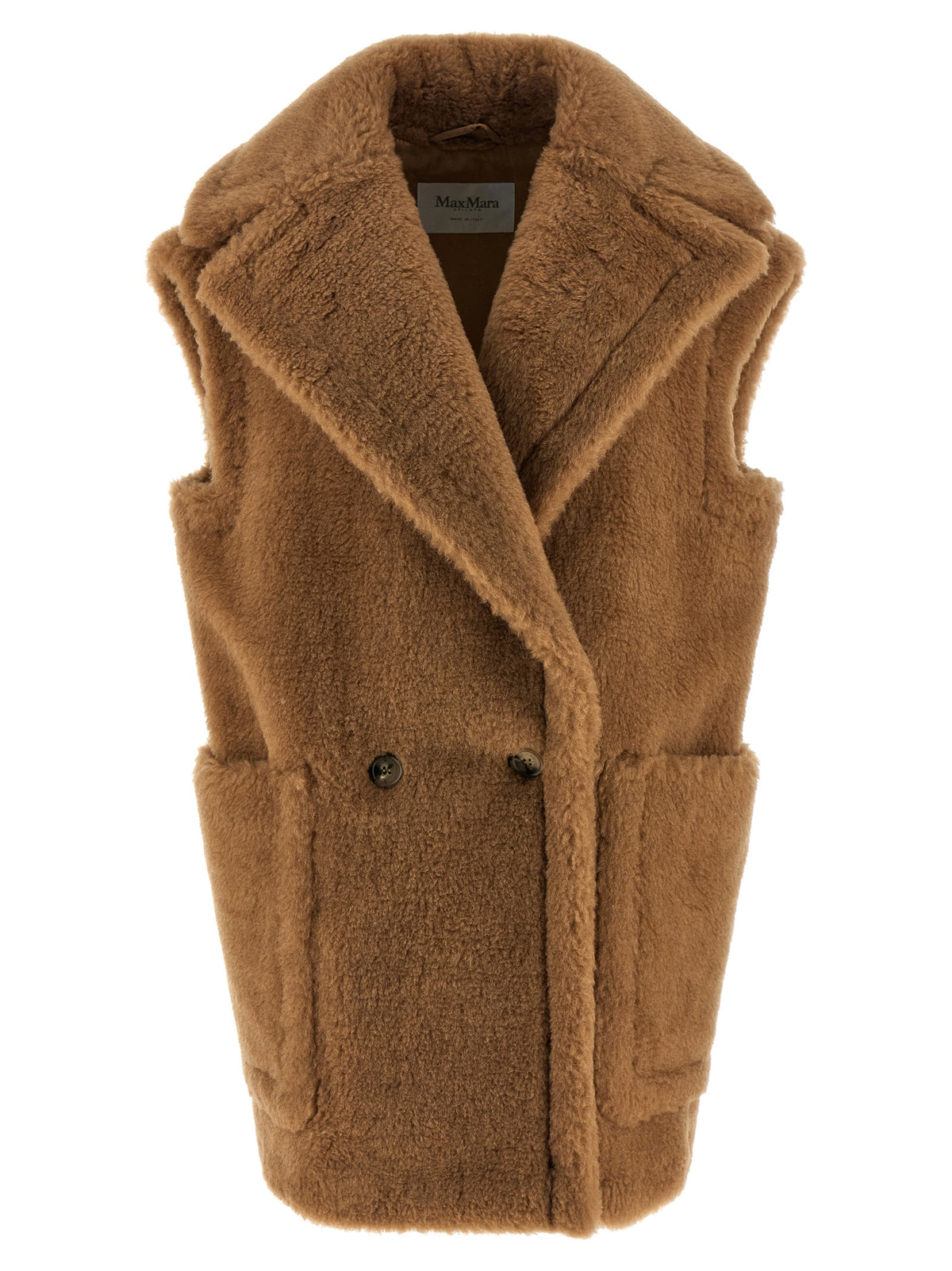 Max Mara Breda Beige Camel Teddy Vest