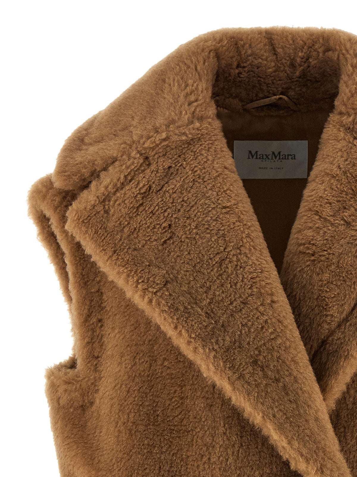 Max Mara Breda Beige Camel Teddy Vest