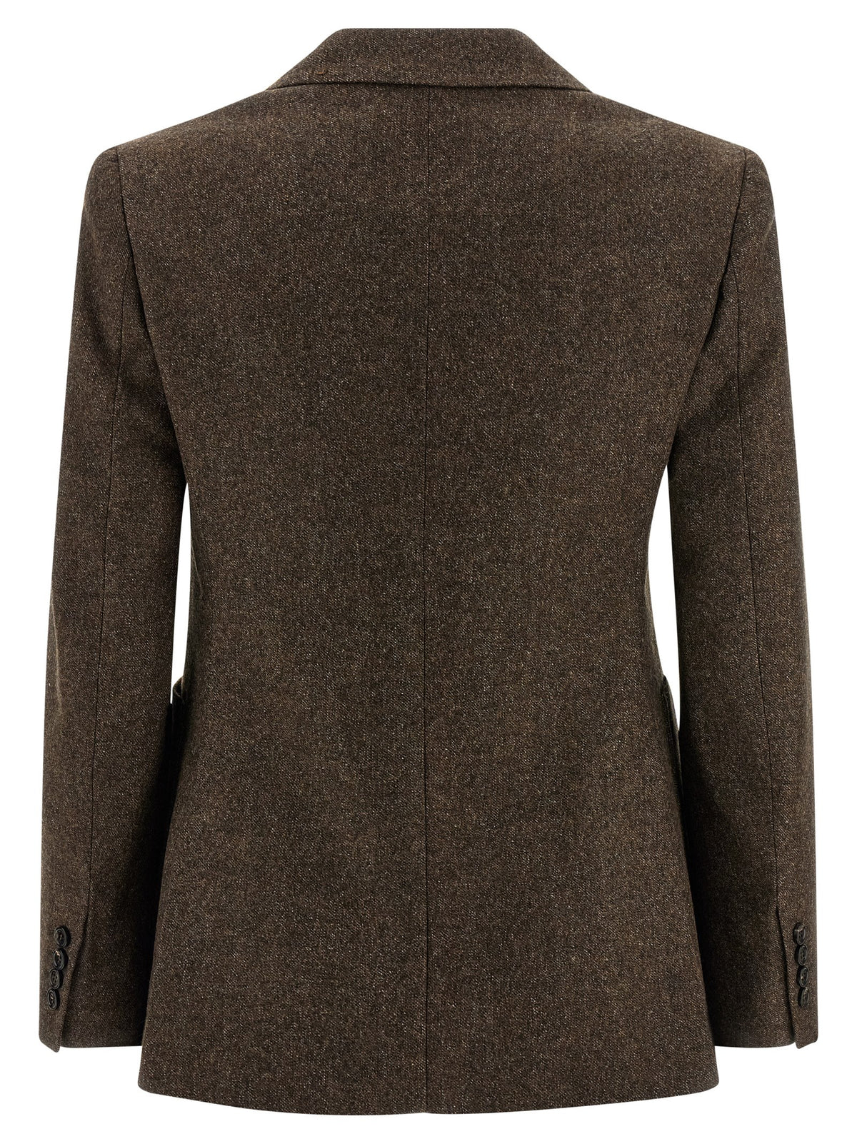 Max Mara Bermuda Brown Virgin Wool Tweed Blazer