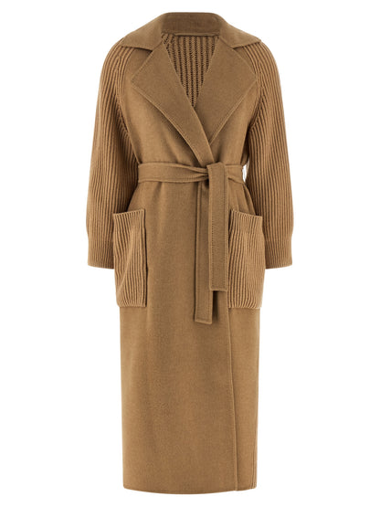 Max Mara Berard Beige Camel Wool Long Coat