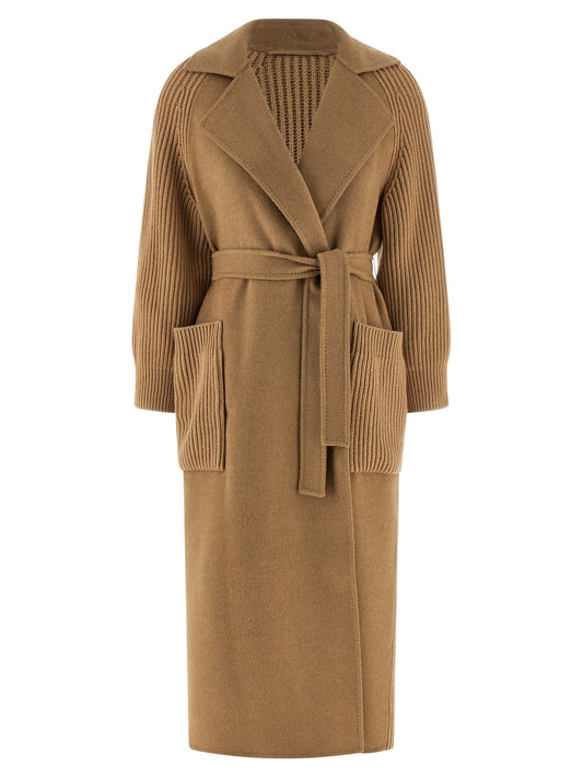 Max Mara Berard Beige Camel Wool Long Coat