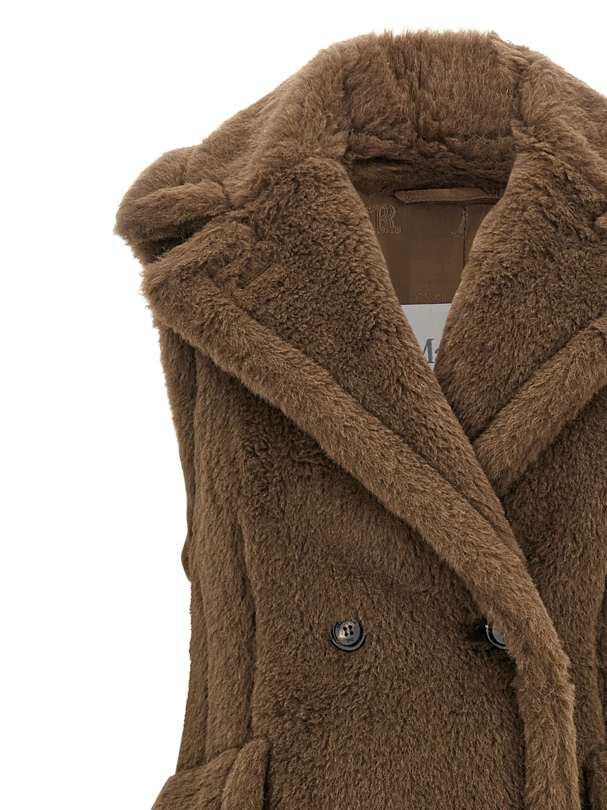 Max Mara Boario Brown Alpaca-Wool Teddy Coat