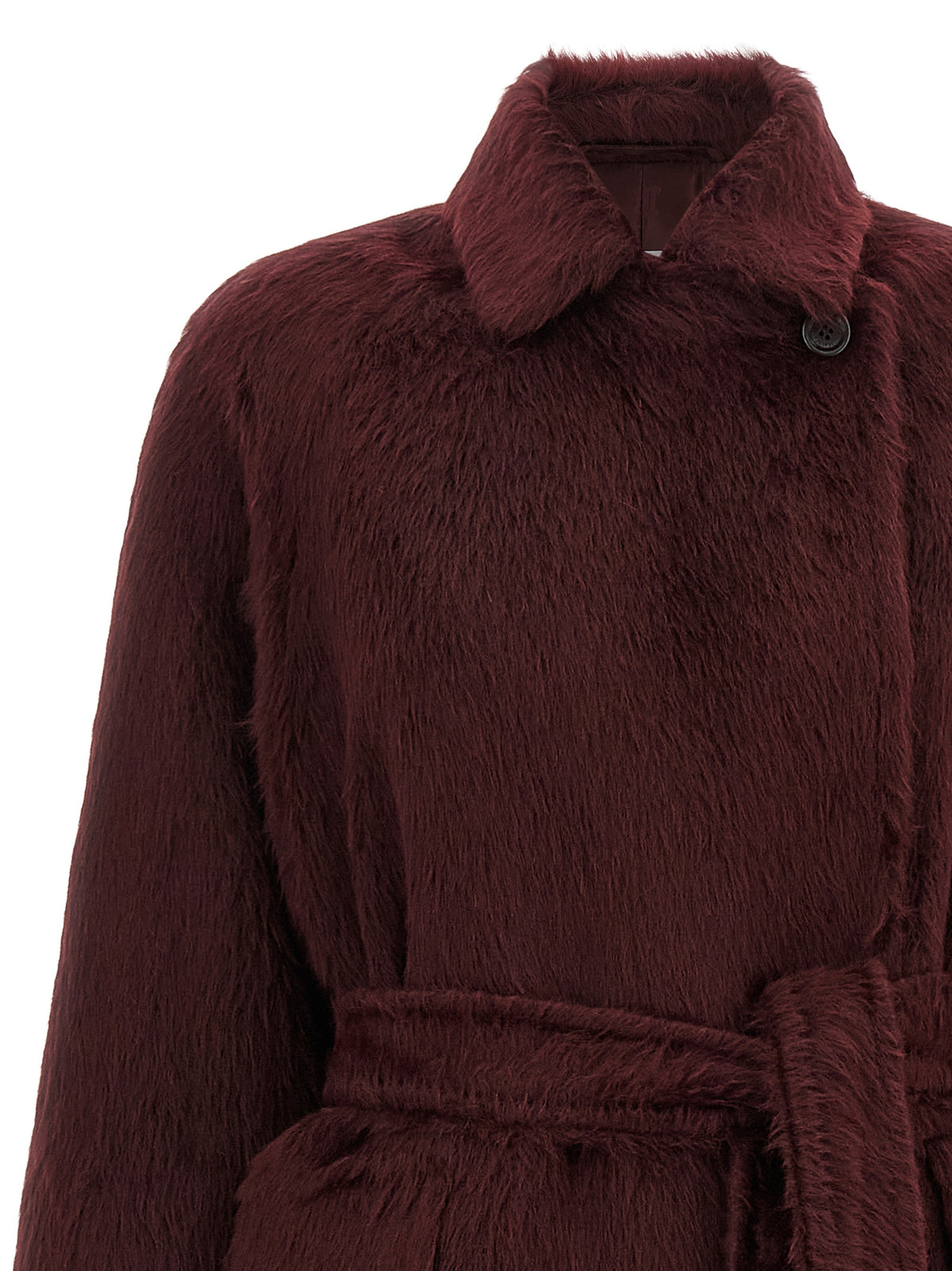 Max Mara Albata Bordeaux Alpaca-Wool Coat
