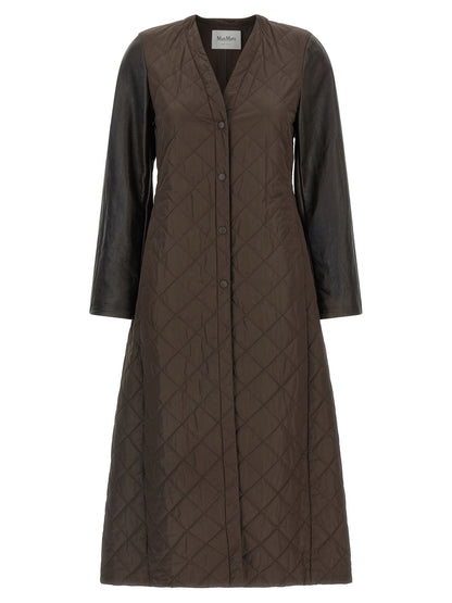 Max Mara Berta Brown Technical Long Coat