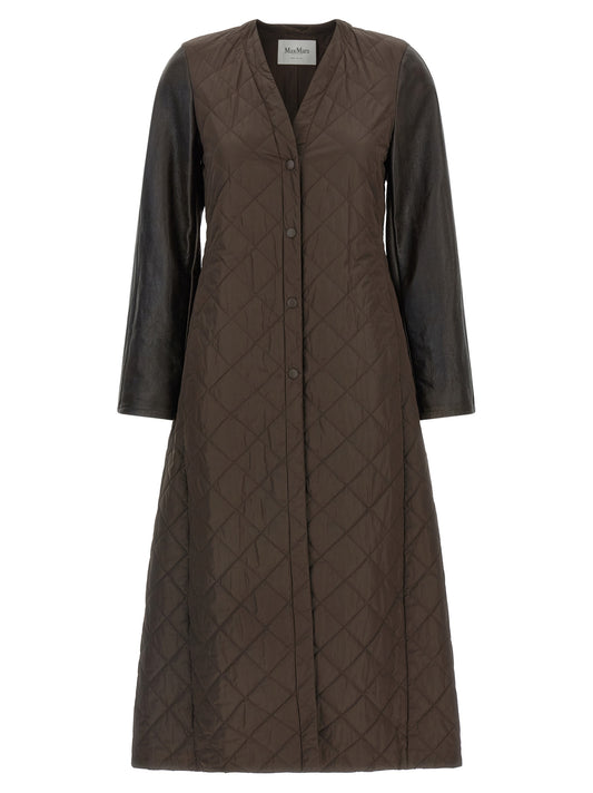 Max Mara Berta Brown Technical Long Coat