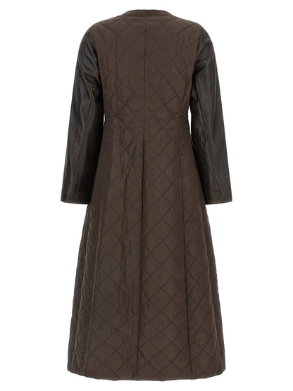 Max Mara Berta Brown Technical Long Coat