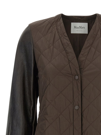Max Mara Berta Brown Technical Long Coat