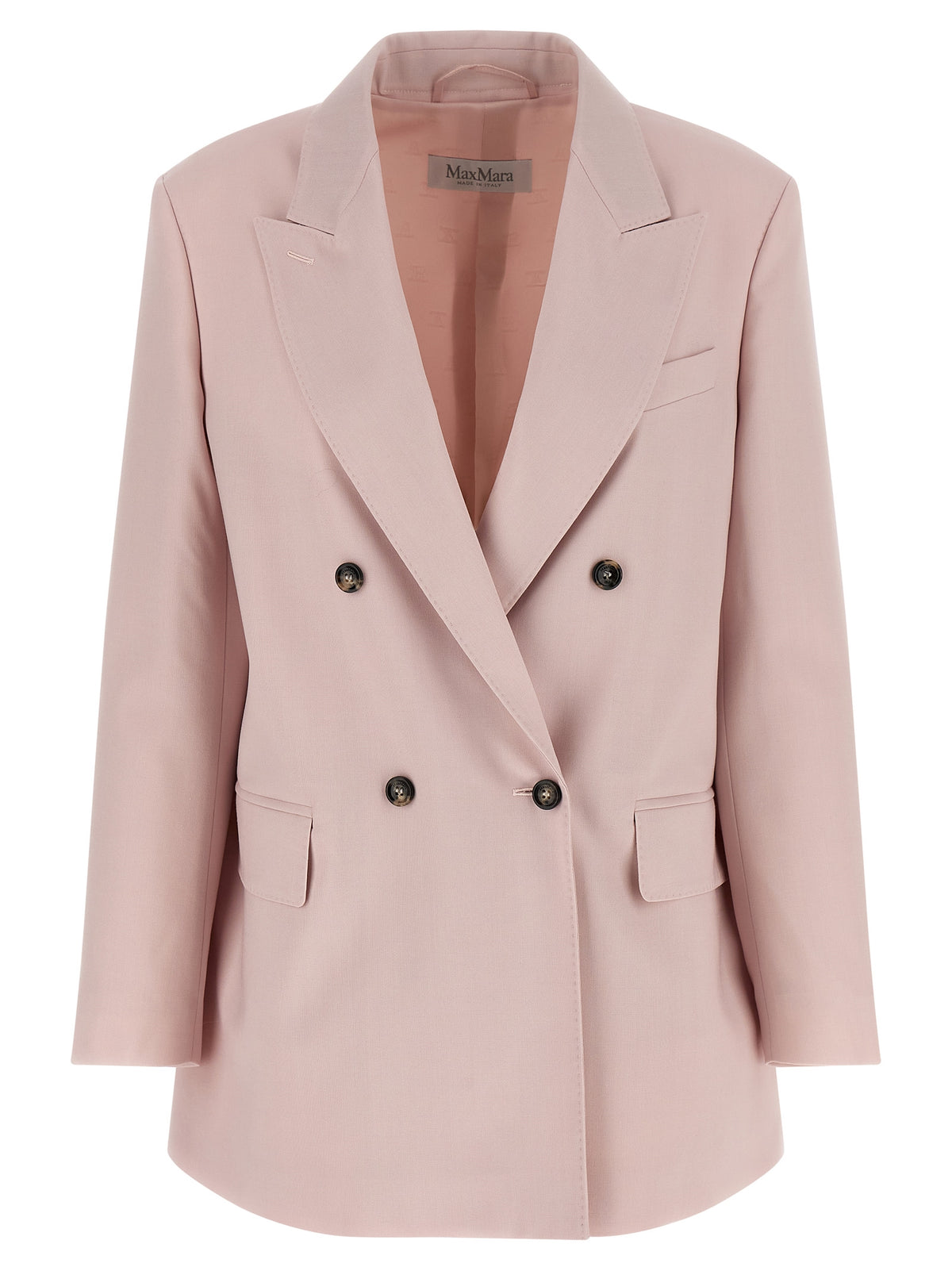 Max Mara Ombrosa Wool, Mohair and Silk Blazer in Pink