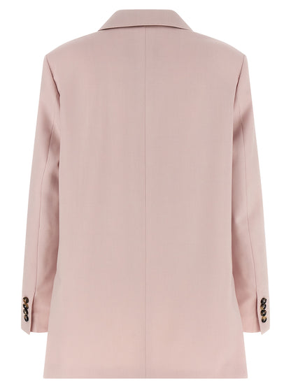 Max Mara Ombrosa Wool, Mohair and Silk Blazer in Pink