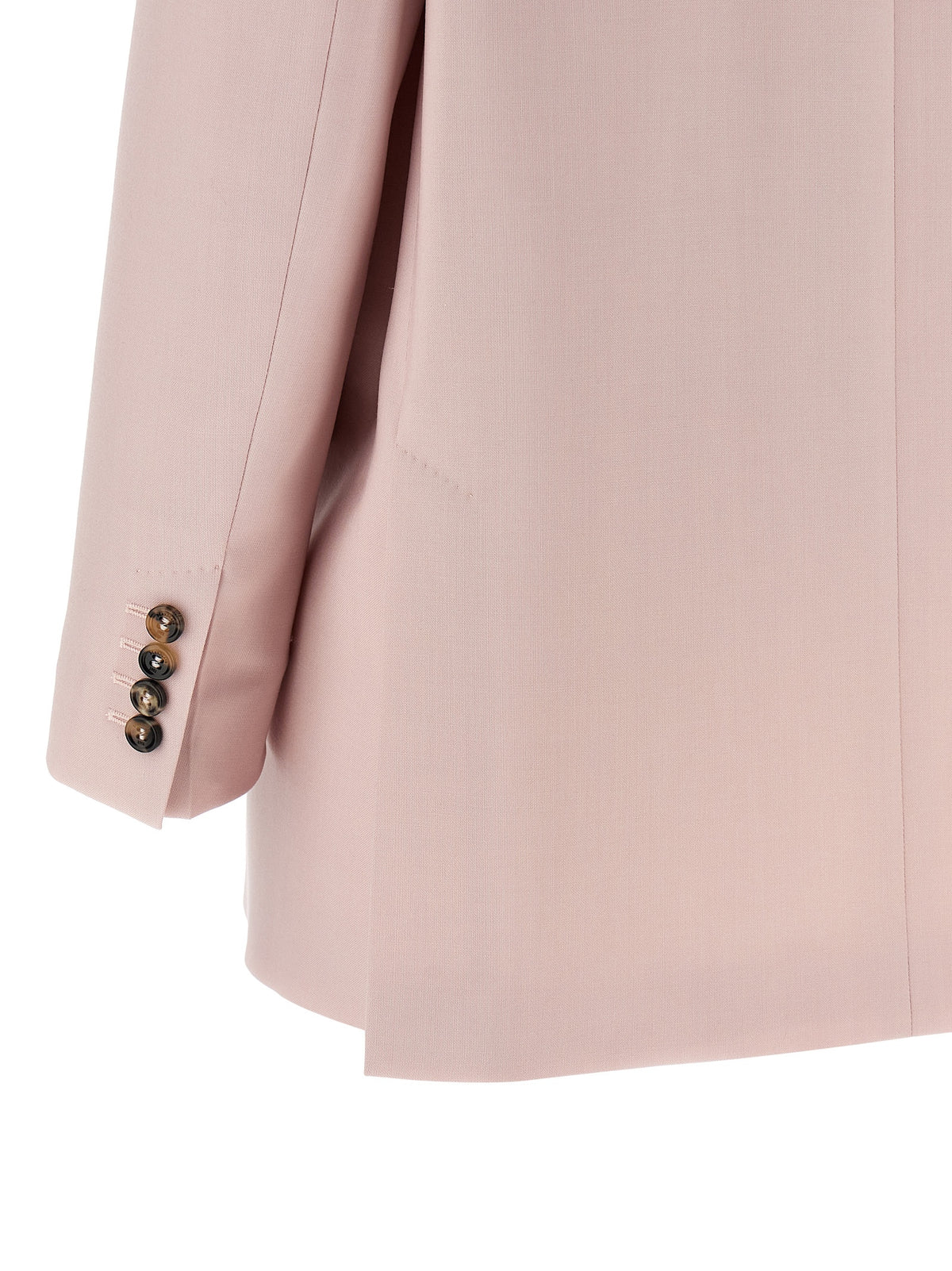 Max Mara Ombrosa Wool, Mohair and Silk Blazer in Pink
