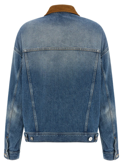 Versace Blue Stonewashed Denim Trucker Jacket