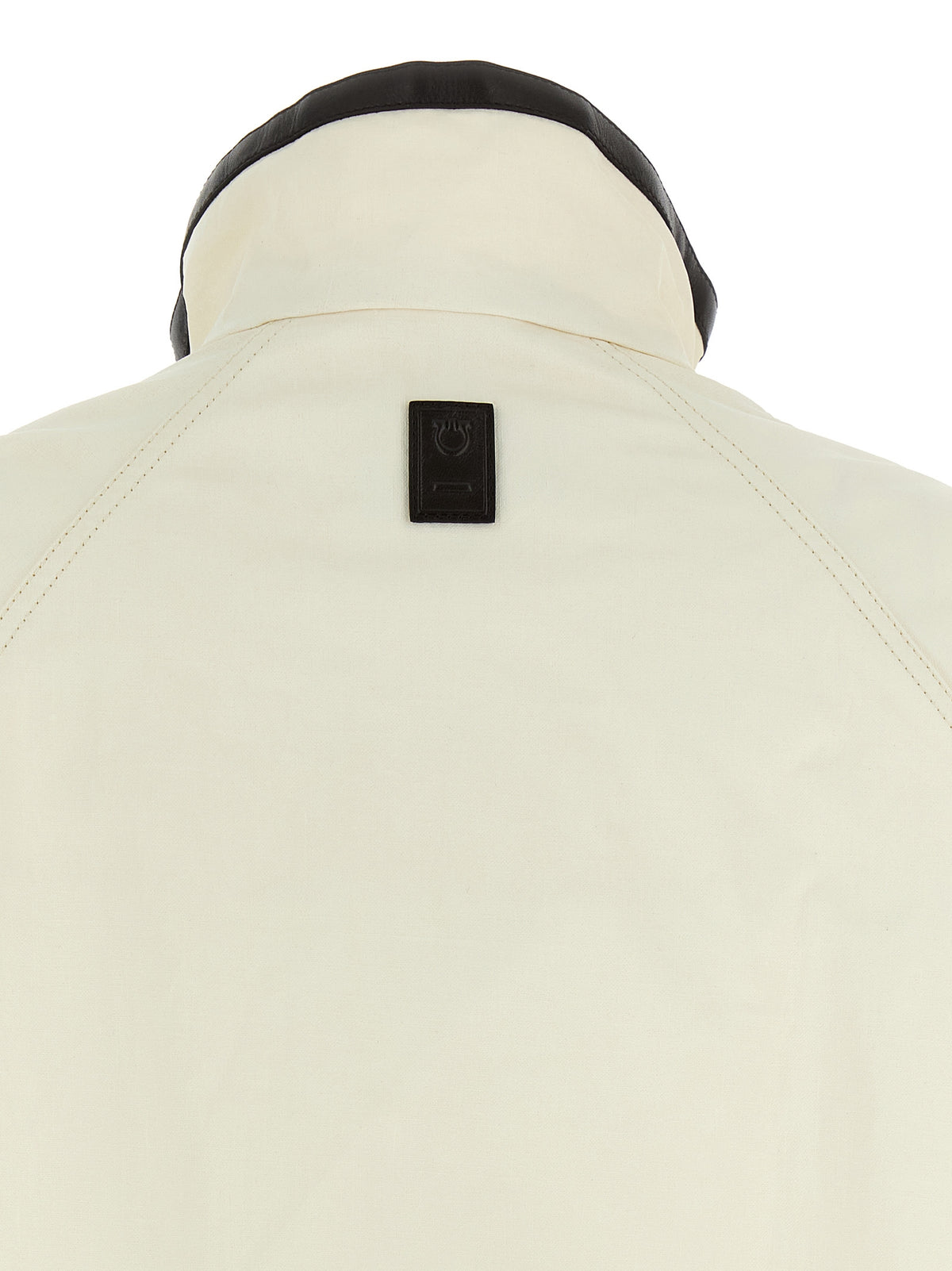 Ferragamo White Technical Linen Short Jacket