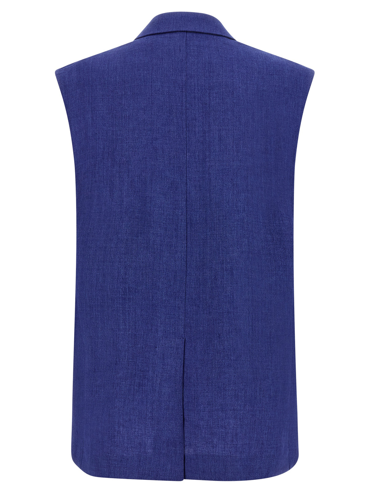 Max Mara Studio MstAia Blue Linen Waistcoat