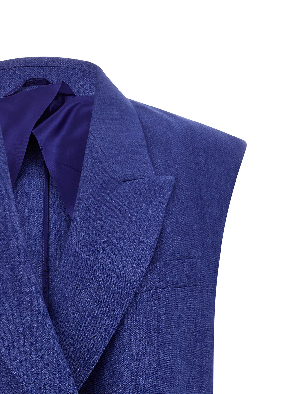 Max Mara Studio MstAia Blue Linen Waistcoat
