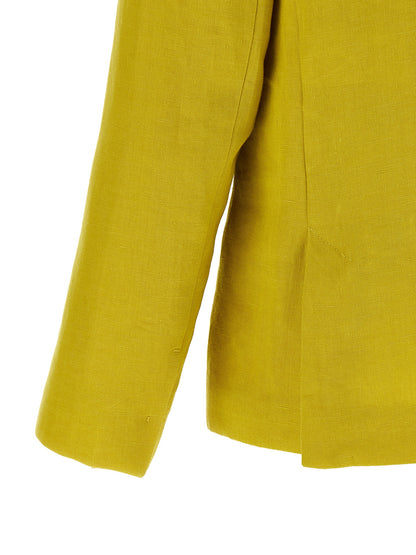 'S Max Mara SmmAlberta Bicolor Linen Blazer
