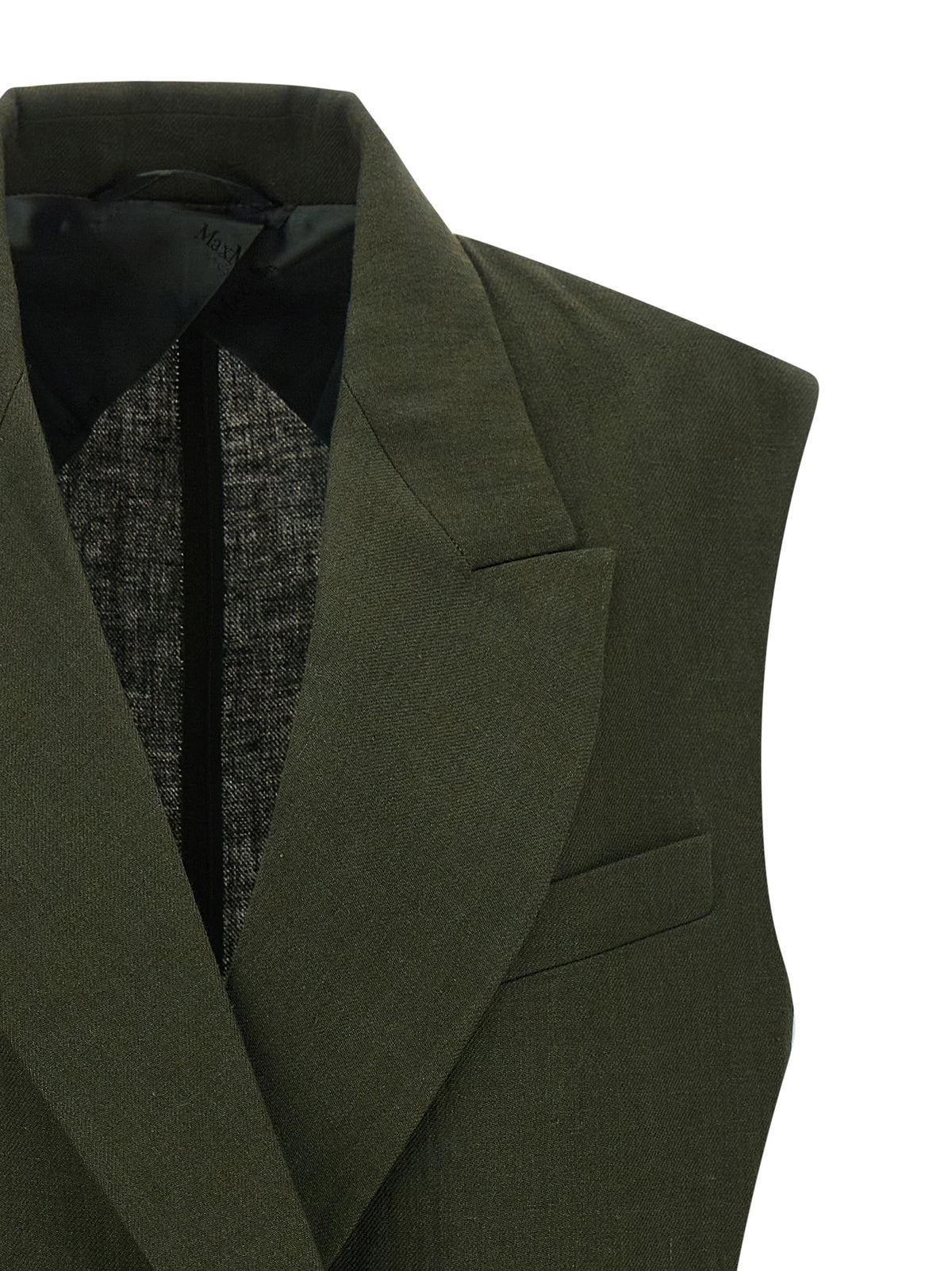 Max Mara Studio MstAia Bicolor Linen Waistcoat