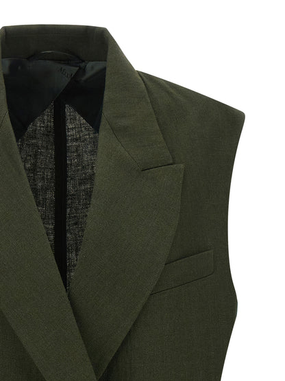 Max Mara Studio MstAia Bicolor Linen Waistcoat