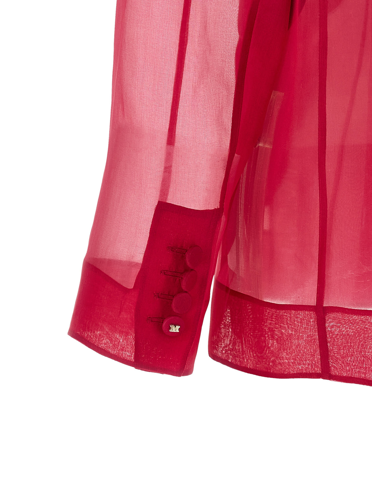 Max Mara Fuchsia Silk-Organza Double-Breasted Blazer
