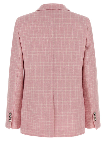 Versace Pink Crêpe Tweed Blazer