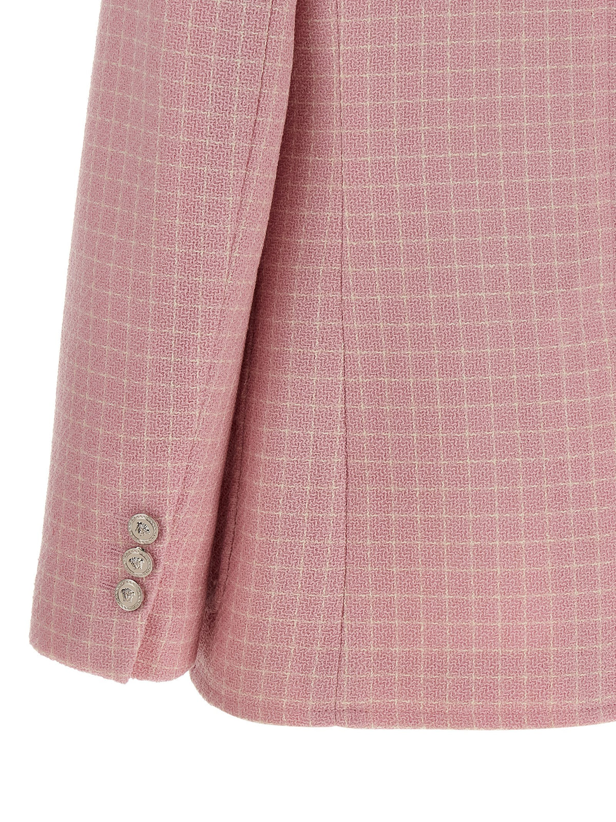 Versace Pink Crêpe Tweed Blazer