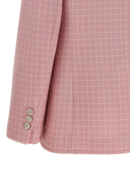 Versace Pink Crêpe Tweed Blazer