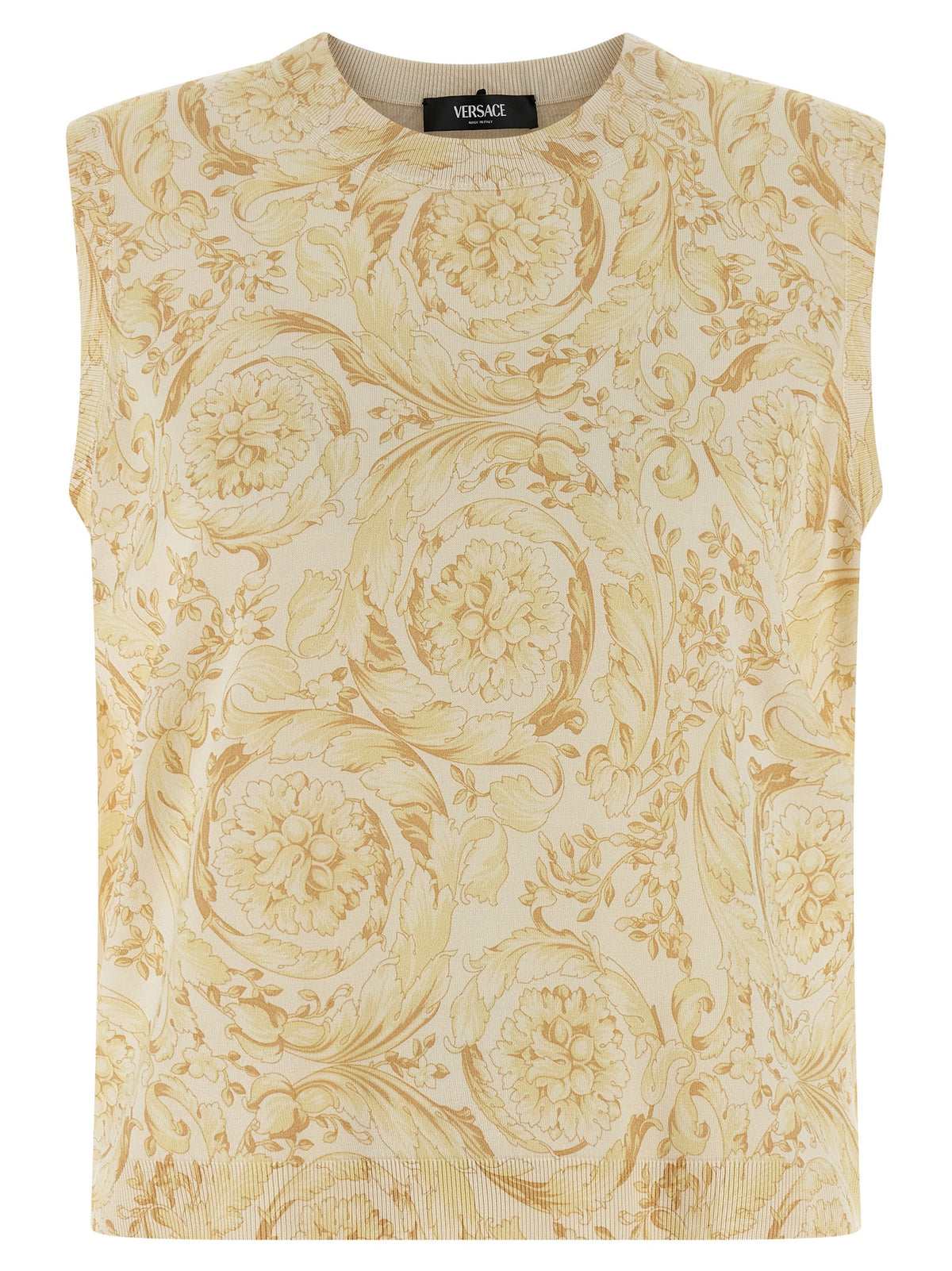 Versace Barocco Multicolor Silk Sleeveless Jacket