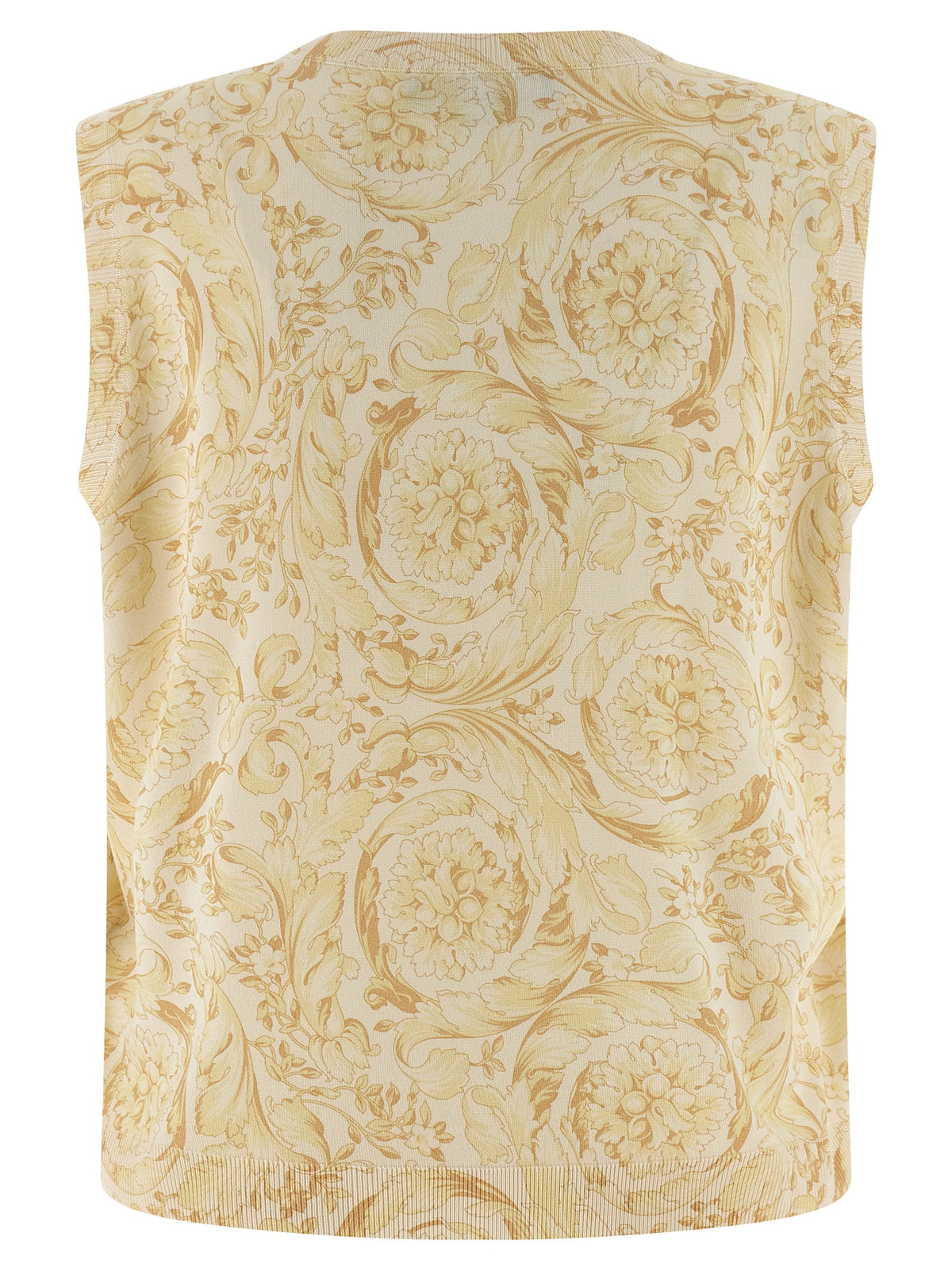 Versace Barocco Multicolor Silk Sleeveless Jacket