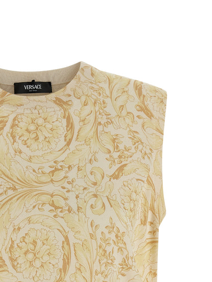 Versace Barocco Multicolor Silk Sleeveless Jacket