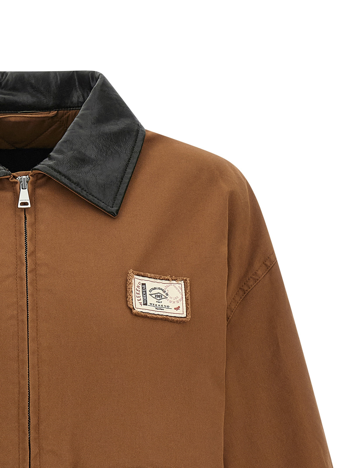 Weekend Max Mara Wkdfreccia Brown Cotton Canvas Jacket