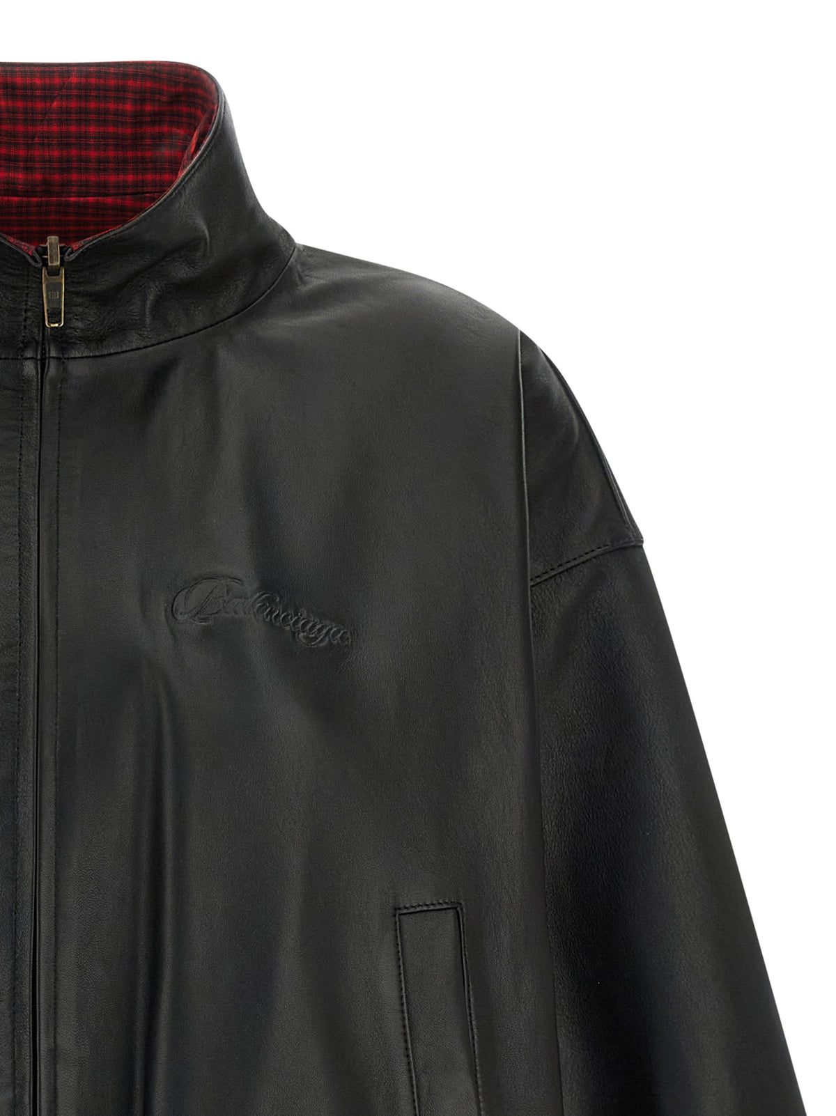 Balenciaga Reversible Black Lambskin Leather Jacket