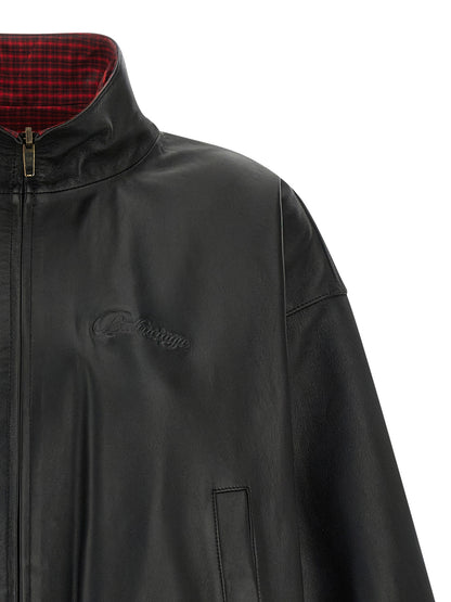 Balenciaga Reversible Black Lambskin Leather Jacket
