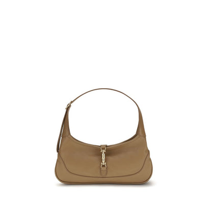 Gucci Jackie 1961 Slim Beige Grained Leather Shoulder Bag