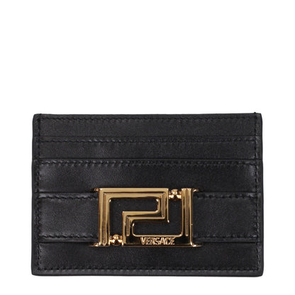 Versace Medusa Head Black Leather Card Holder