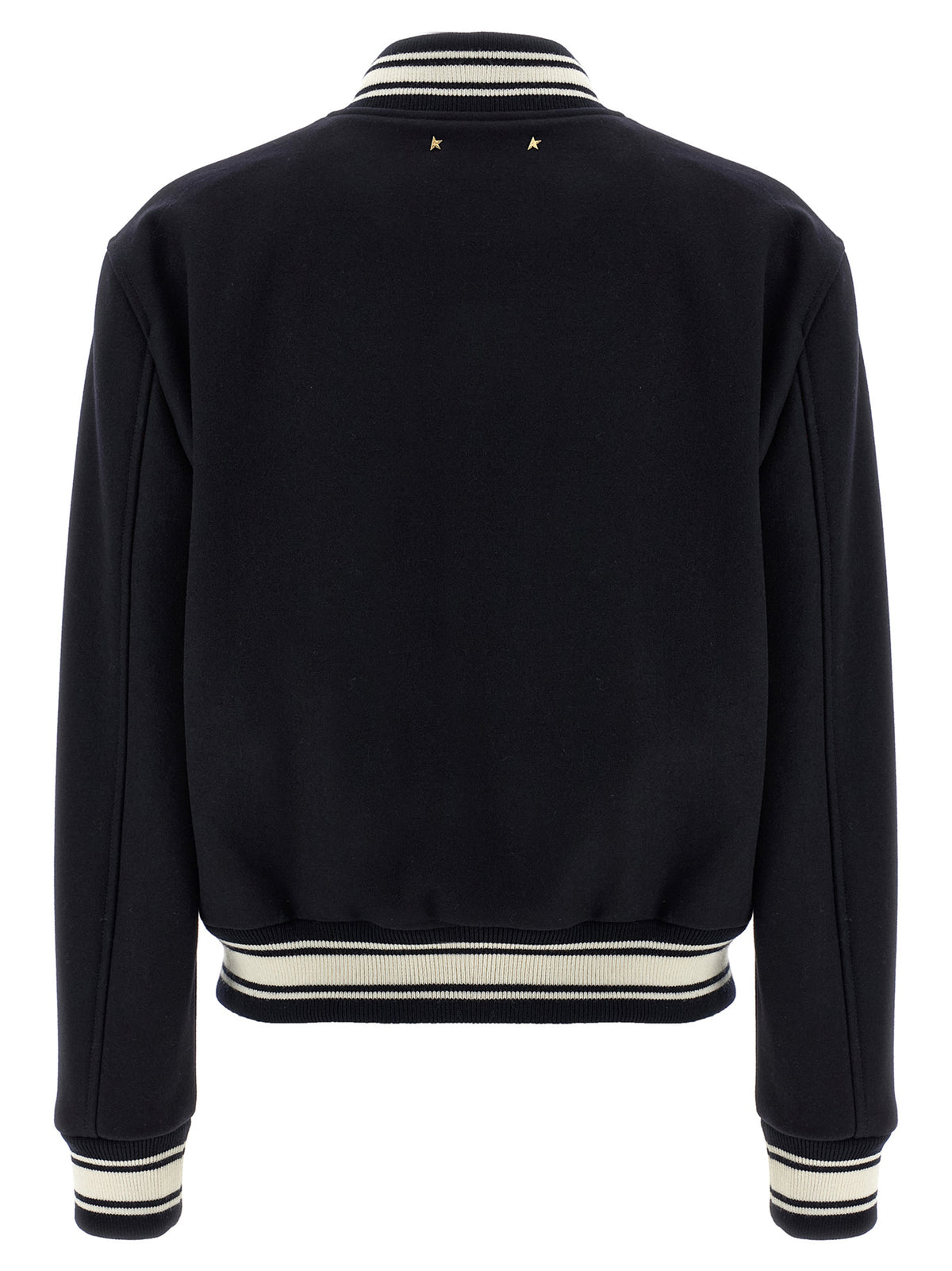 Golden Goose Dirce Blue Virgin Wool Bomber Jacket