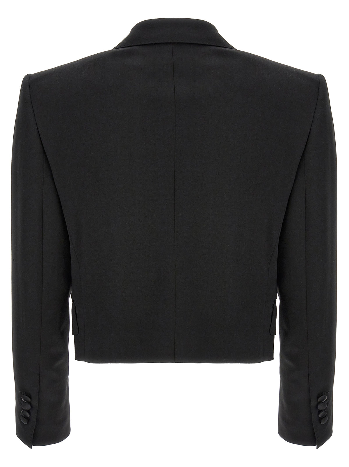 Dolce & Gabbana Black Cropped Tuxedo Blazer