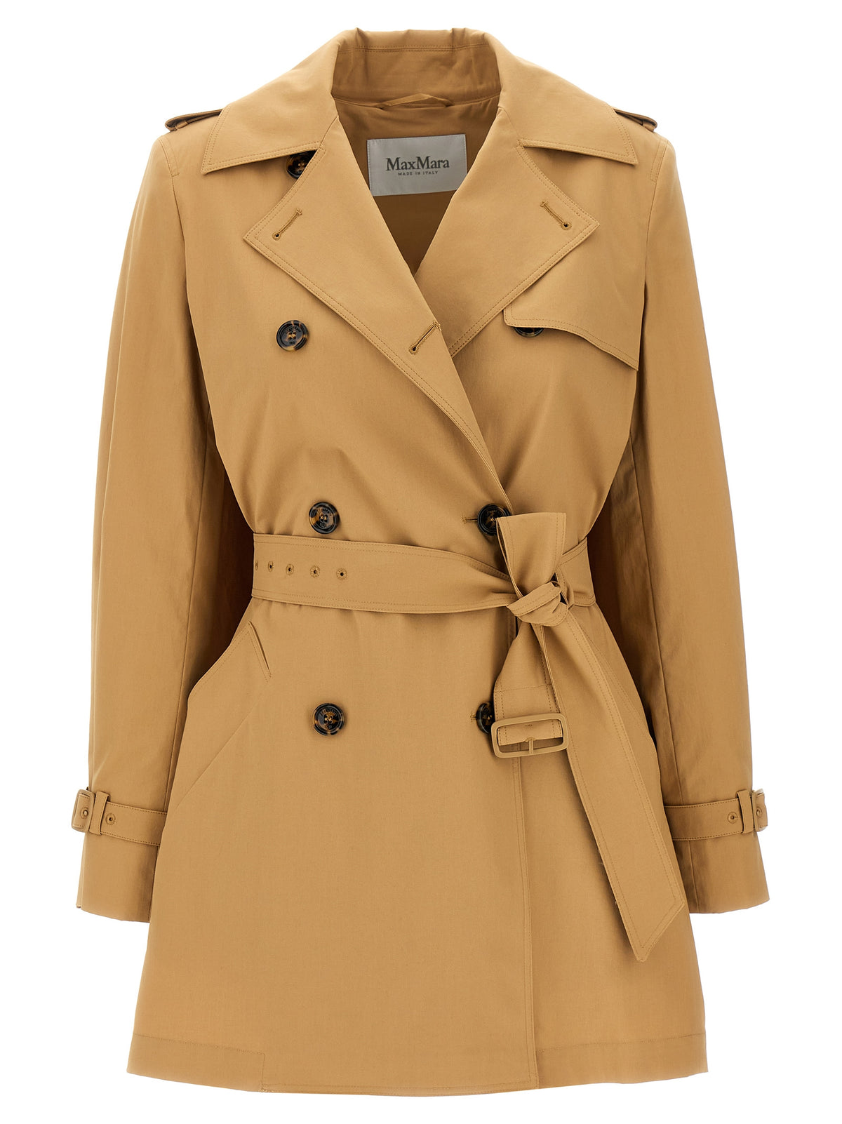 Max Mara Landa Brown Stretch Cotton Raincoat