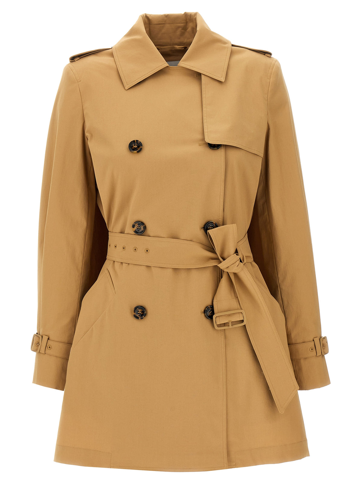 Max Mara Landa Brown Stretch Cotton Raincoat