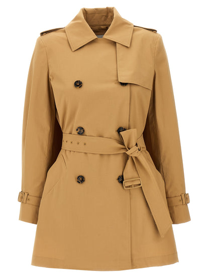 Max Mara Landa Brown Stretch Cotton Raincoat