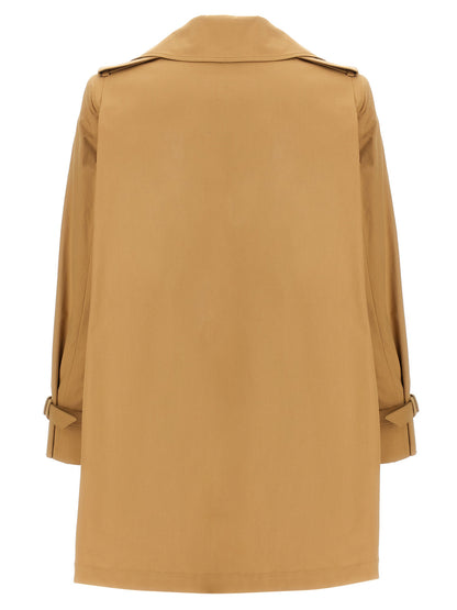 Max Mara Landa Brown Stretch Cotton Raincoat