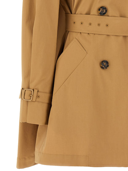 Max Mara Landa Brown Stretch Cotton Raincoat