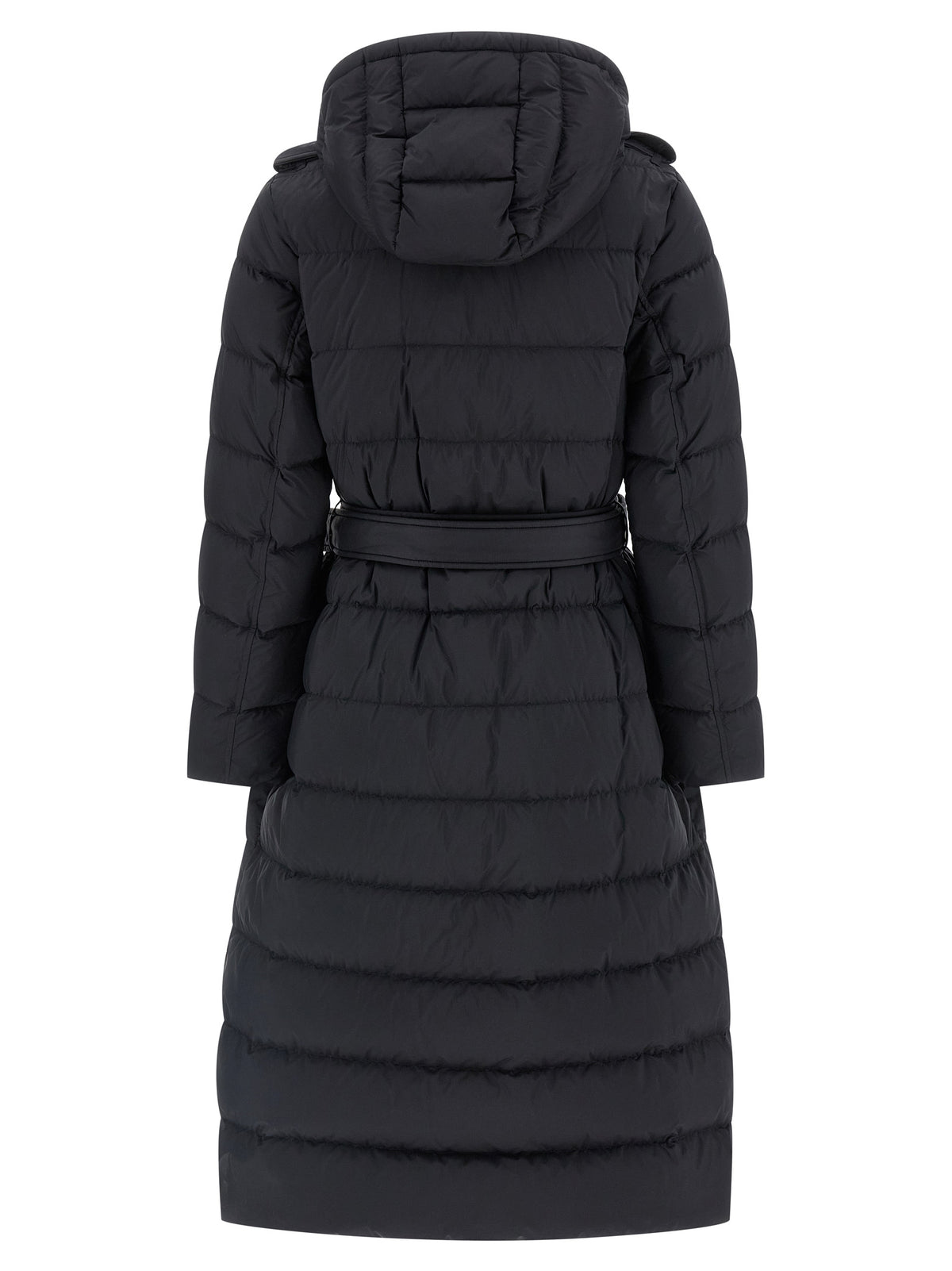 Burberry Black Padded Quilted Trench Coat