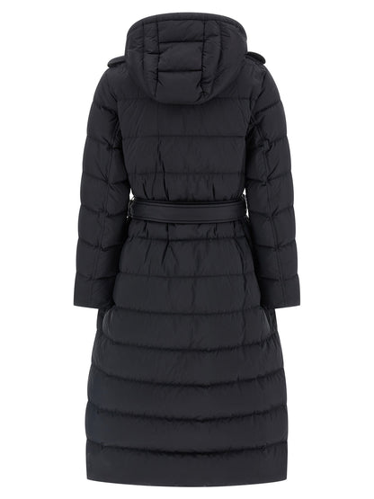 Burberry Black Padded Quilted Trench Coat