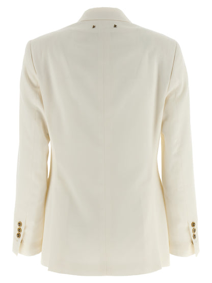 Golden Goose White Diva Wool-Blend Blazer